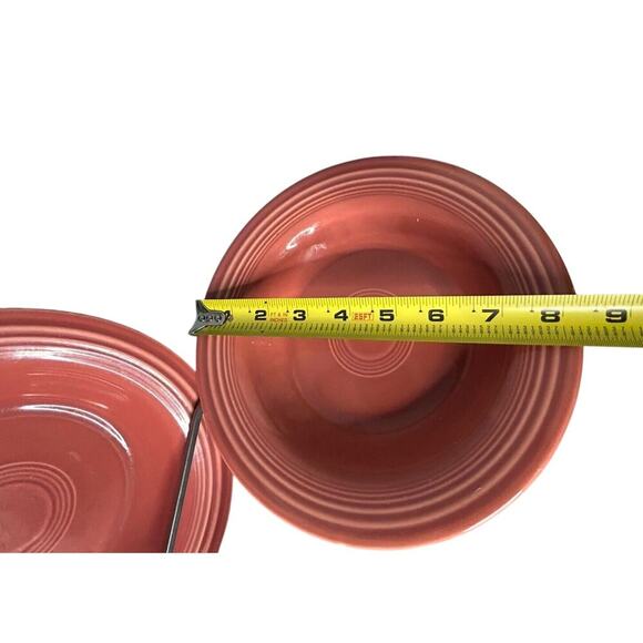 (3) Fiestaware 8 1/4” Rose Soup Bowls Cereal Salad Pink Fiesta Bowls Vintage - Picture 8 of 11